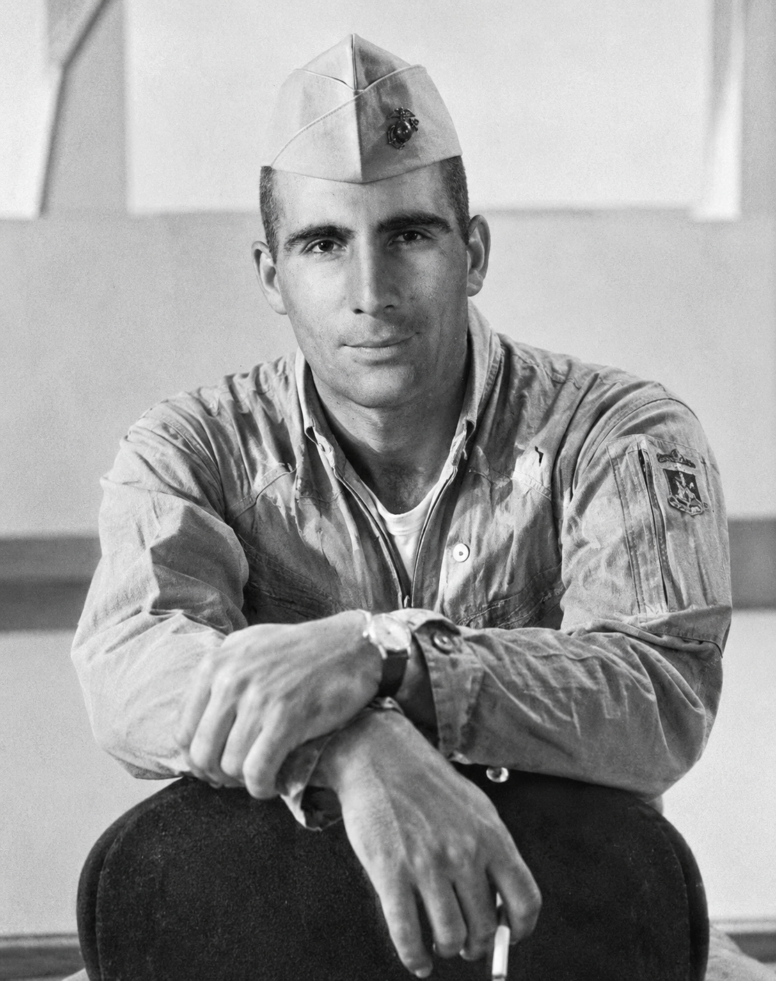 Francis Edward Visconti wearing military cap - hat reference photo