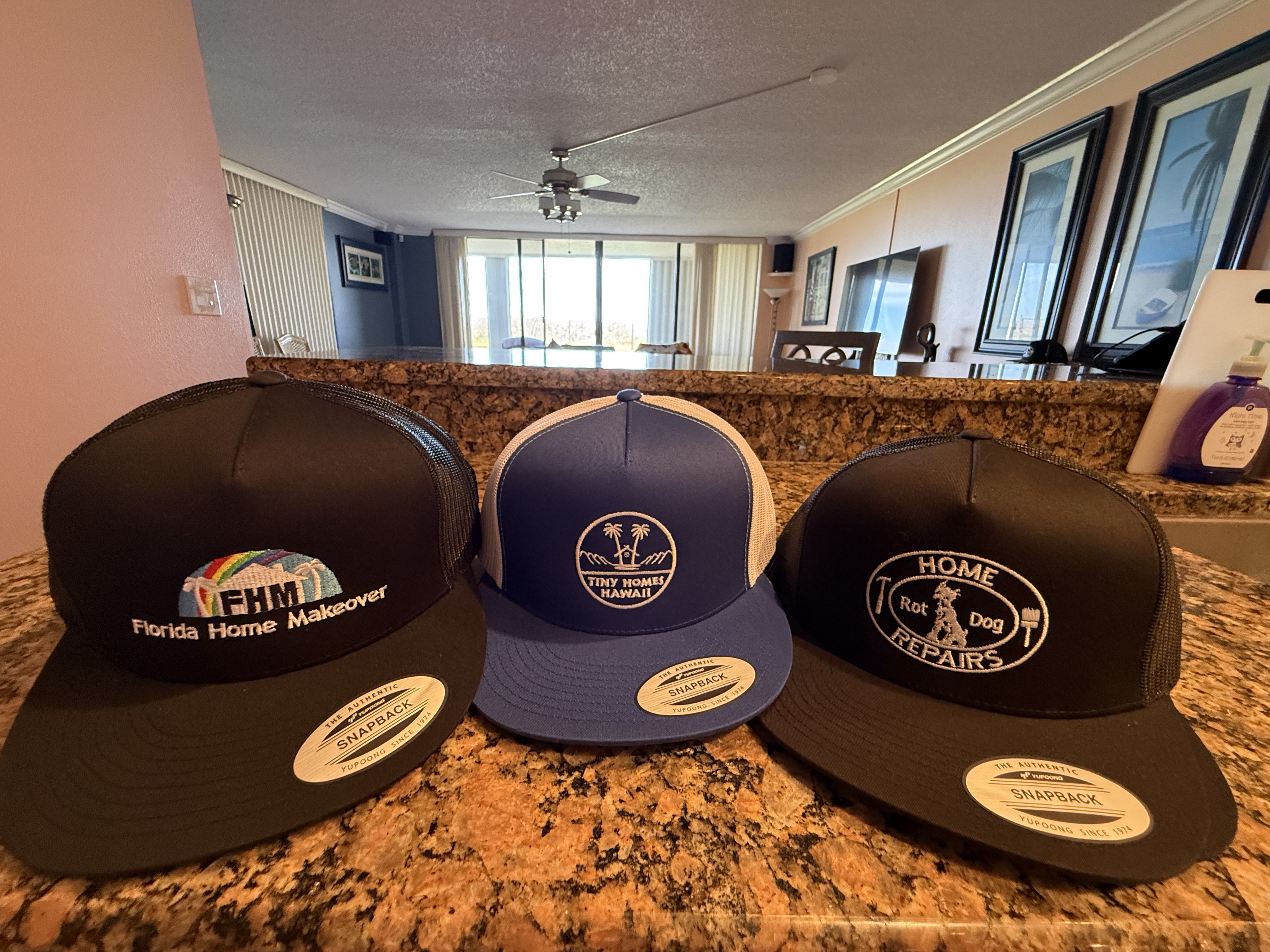 Florida Home Makeover, Tiny Homes Hawaii and Rot-O-Rooter Home Repairs hats